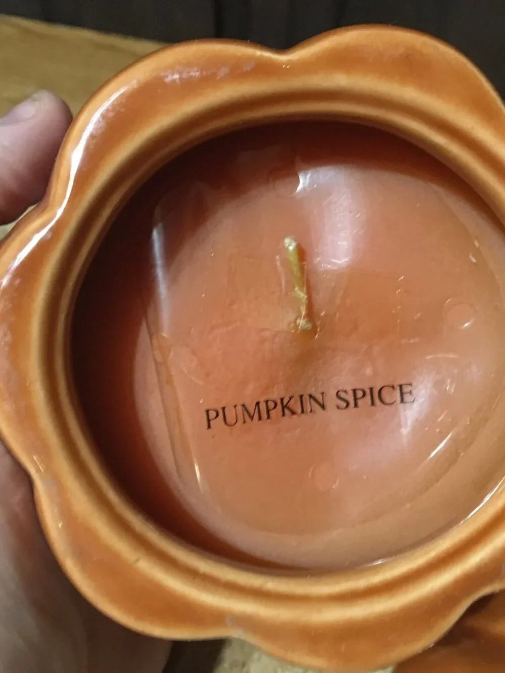 CERAMIC PUMPKIN SPICE CANDLE JAR HALLOWEEN AUTUMN 4